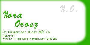 nora orosz business card